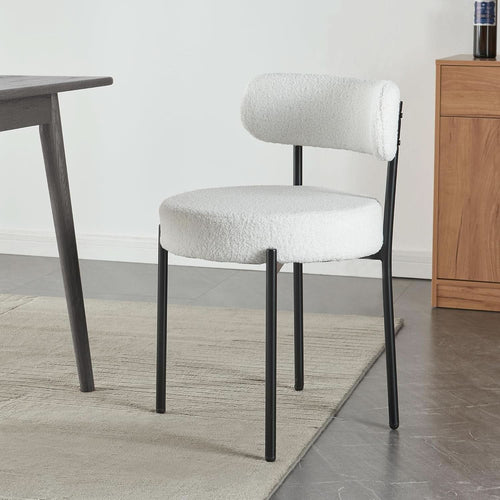 SEDIE CURVE MIKO - Boucle Beige | Set da 2 | KIGI