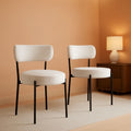 SEDIE CURVE MIKO - Boucle Beige | Set da 2 | KIGI